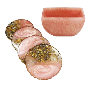 Sous-verre en résine solide pour fermes, hôtel, sous-verre rond en résine, vente personnalisée, qualité supérieure - Product Image 1