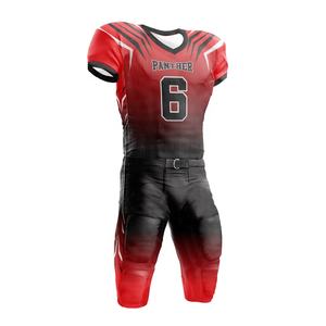 Conjunto de Camiseta de Fútbol Americano Corta Transpirable Personalizada al por Mayor, 100% Poliéster, Anti-UV, Sublimación, Impresión por Serigrafía - Product Image 3