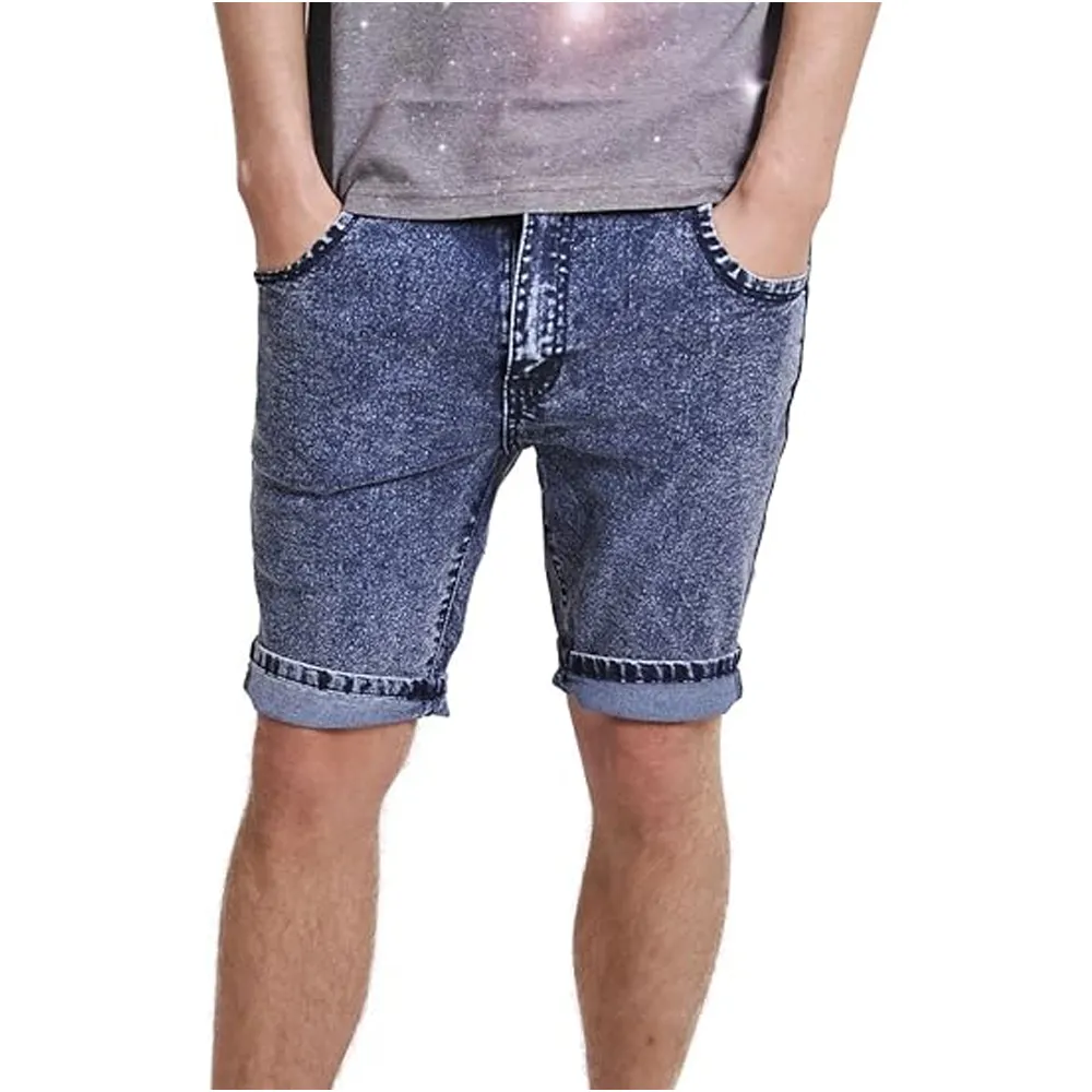 Shorts de jeans masculinos de verão, shorts casuais de jeans curtos de estampa, shorts jeans de secagem rápida para homens