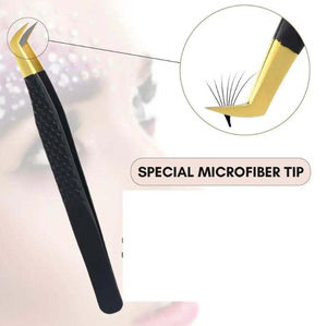 <b>Magnetic</b> Resistant Lash Tweezers Smooth Stable Alignment Professional Tool Stainless Steel Comfortable Handle Pro Volume Sharp - Product Image 5