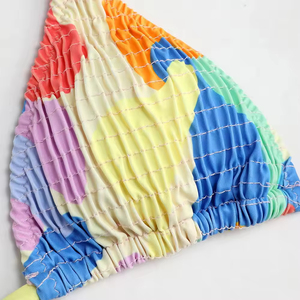 Nouveau Bikini 2 pièces col en V imprimé animal pour femmes sexy personnalisé Polyester/Spandex de qualité supérieure - Product Image 3