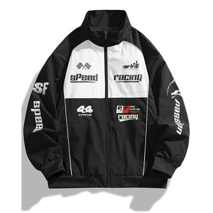 Chaqueta de manga larga de poliéster con estampado a prueba de viento de moda Unisex primavera otoño ropa de motocicleta de carreras de autos al aire libre transfronterizo - Product Image 2