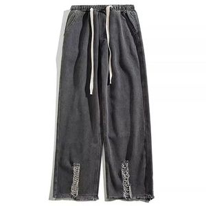 Pantalones para correr de secado rápido para hombre, 100 por ciento de algodón, holgados, para entrenamiento de gimnasia, ropa de calle para correr - Product Image 5