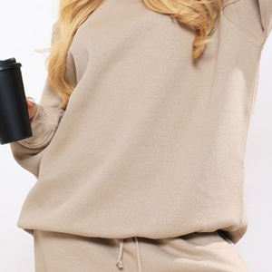 Survêtement unisexe surdimensionné avec logo en éponge sur le devant pour l'hiver ensemble de sweat à capuche et de jogging survêtement décontracté - Product Image 5