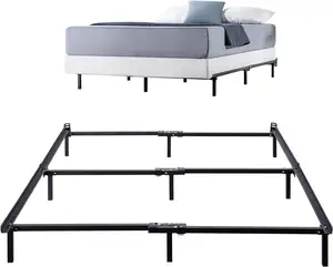 TRIHO THF-1361 Vietnam Supplier Black Twin Size Bed Frame Inch Metal Platform Bed Frame with Storage Solution