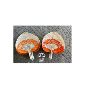 Cadeaux de faveur faits à la main, fête, ventilateur de mariage feuille de palmier bambou - Product Image 1