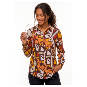 Chemisier Tunique Décontracté pour Femme Style Abstrait Picasso Coloré – Blouses et Chemises Confortables - Product Image 3