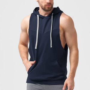 El mejor fabricante, logotipo personalizado, precio ajustable, crea tu idea, haz personalizado, estilo de tendencia, sudaderas con capucha sin mangas para gimnasio - Product Image 3