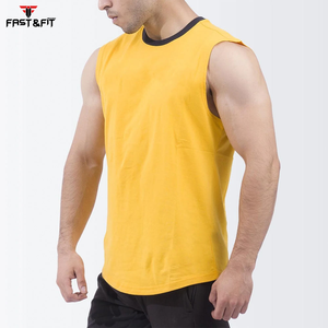 Profesional de alta calidad Popular transpirable 100% algodón ropa deportiva gimnasio entrenamiento sin mangas Casual tejido método - Product Image 4