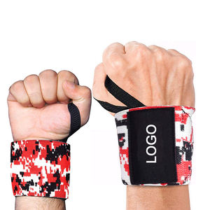 GAF Courroie d'haltérophilie personnalisée avec logo camouflage Courroie de poignet en coton robuste de haute qualité Powerlifting Fitness Gym Workout-Vente en gros - Product Image 3