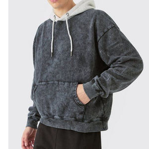 Coton vierge avec logo personnalisé 360g coton éponge biologique français pull à capuche surdimensionné pour femmes - Product Image 1