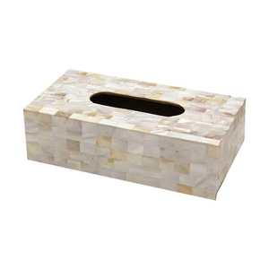 Caja de servilletas de madreperla con diseño personalizado en forma de rectángulo, soporte de pañuelos para servilletas decorativas de mesa, soporte de pañuelos - Product Image 5