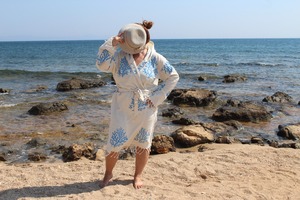 Albornoz de algodón de secado rápido Autantic Lux para mujer, bata colorida de manga larga, capucha suave y cómoda inspirada en el uso diario - Product Image 3