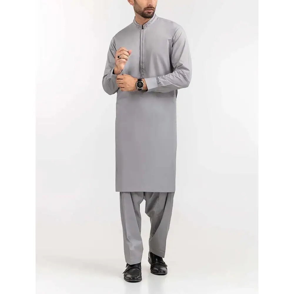 Sherwani Collar Shalwar Kameez Suits For Sale 100% Top High Quality Customized Men Shalwar Kameez Sets