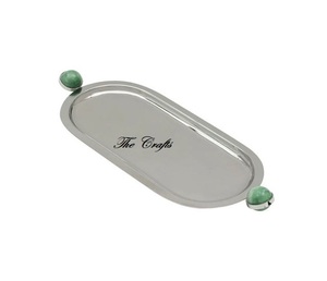 Bandeja DE SERVICIO DE Color plateado de latón de diseño fantástico para el hogar, Hotel y restaurante, bandeja de servicio de aperitivos a granel - Product Image 4