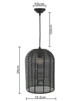 Suspension noire lampe suspendue lampe de plafond lustres pour décor à la maison salon