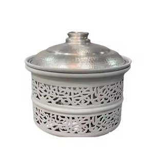 Pot chaud de travail en métal et vadrouille de forme hexagonale de conception moderne avec couvercle brillant réchauffeur de stockage des aliments pour la partie servant l'utilisation à la maison - Product Image 4