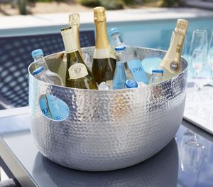 ถังแช่ไวน์ทำจากโลหะเครื่องทำความเย็นแชมเปญถังน้ำแข็งเบียร์และอ่างไวน์ดีไซน์แฟนซี - Product Image 6