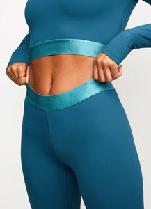 Vente en gros OEM Logo personnalisé femmes taille haute doux pantalon Leggings sans couture Gym course Yoga entraînement élastique sport tricoté mi - Product Image 4