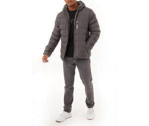 แจ็กเก็ตขนเป็ดบุฟองน้ำสำหรับผู้ชายขนาดใหญ่100% ผ้าโพลีเอสเตอร์ระบายอากาศได้ดีพิมพ์ลายแบบนุ่มสำหรับฤดูหนาวงาน OEM ตามสั่ง - Product Image 2