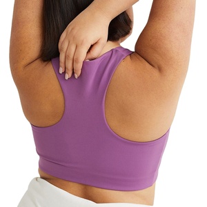 Women's Fitness Bra Active Wear Summer Crew Neck Fit Cropped Yoga Tops Racer Back Plus size <b>Padded</b> <b>Running</b> Bra for Women 2026 - Product Image 2