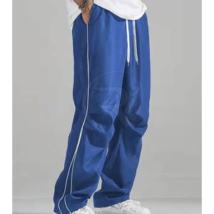 <b>Men's</b> <b>Baggy</b> Fit Nylon <b>Trousers</b> With Utility Style And Reflective <b>Baggy</b> Nylon <b>Trousers</b> - Product Image 6