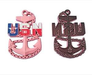 Moneda de Desafío de Ancla de Diseño Personalizado con Esmalte Suave y Plateado Antiguo, Tema Deportivo - Product Image 2