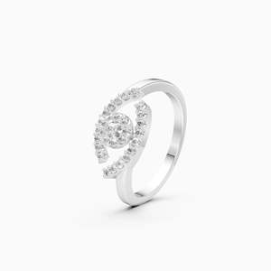 แหวนเพชร Eternal Eye Lab Grown Diamond น้ำหนัก 0.22 กะรัต ทรงกลม สำหรับสวมใส่ทุกวัน สามารถสวมซ้อนกันได้ ทำจากทอง 9K สีเหลือง ขาว และโรสโกลด์ - Product Image 2