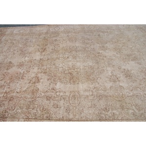 พรมวินเทจสไตล์ตุรกี ขนาด 8.4x11.5 ฟุต พรมขนสัตว์ลายสัตว์สีน้ำตาล - Product Image 4