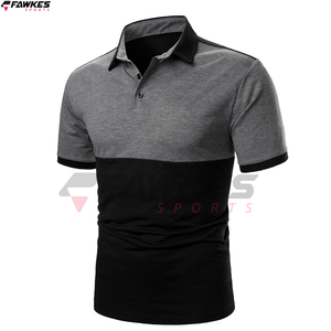 Producto de calidad superior hecho a medida bloque de color cómodo 2023 nueva llegada diseño hombres polos - Product Image 2