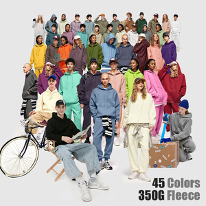 Sudaderas con Capucha para Hombre y Mujer, 350G, Felpa, Color Sólido, Talla Grande, Sudadera de Invierno, 45 Colores Disponibles - Product Image 2