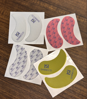 Vente flash, masque pour les yeux en hydrogel de haute qualité avec logo imprimé sur tissu élastique, avec emballage rose/noir/blanc