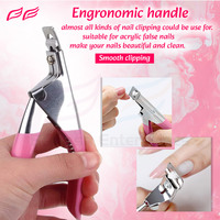 Bahasa Pro coupe-ongles professionnel en acier inoxydable rose coupe-ongles en acrylique coupe-faux ongles pour doigts artificiels