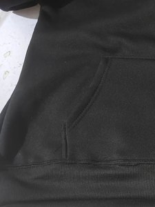 Sweat à capuche décontracté pour femme couleur unie coupe décontractée épaule tombante manches longues poches avant ourlet plissé printemps/automne pull à capuche BD - Product Image 4