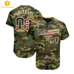 Venta al por mayor personalizado impreso de alta calidad Jersey de béisbol Unisex al aire libre uniforme de manga corta Hip Hop camiseta transpirable de secado rápido - Product Image 1