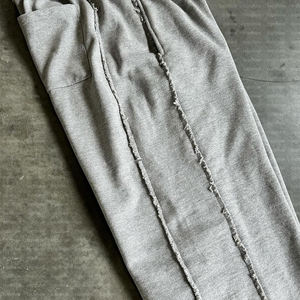 กางเกงสเวตแพนท์ผู้ชายทรงขาบานเอวสูงผ้าฝรั่งเศสเทอร์รี่เนื้อหนาลายทางแบบสตรีทแวร์สั่งทำพิเศษ คุณภาพสูง - Product Image 5