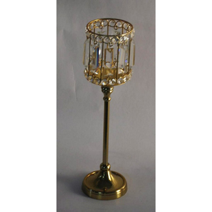 Candelabro de cristal negro en aluminio metálico con acabado elegante perfecto para una impresionante decoración de bodas y exhibición de velas - Product Image 2