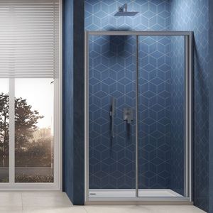 Betulla S153 5mm cristallo cromato IX porta doccia scorrevole con due porte regolabile 110 cm misura *** scatola *** - Product Image 1