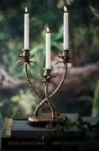 Bougeoir à 3 bras au design moderne, en métal antique blanc de luxe, décoration intérieure en aluminium durable pour les événements de mariage, nouveauté - Product Image 2