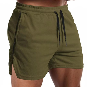 Respirant hommes Fitness Shorts prêt à expédier séchage rapide évacuation de l'humidité pour le Yoga porter des shorts de fitness d'entraînement short teint uni - Product Image 1