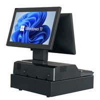 14/15,6 inch complete scanner- en printer-desktop POS-systeem kassa-apparaat voor supermarkten, apotheek en fruitwinkels