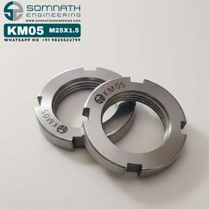 Tuercas de bloqueo KM05 de alta calidad M25X1.5 Tuerca de bloqueo de eje de rodamiento métrico de precisión para montaje seguro de acero inoxidable - Product Image 3