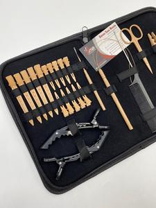 Pince à deux trous pour extensions de cheveux Outil multifonctionnel en acier inoxydable enduit brun clair - Product Image 2