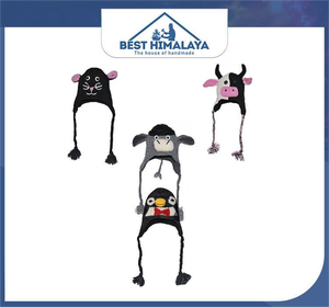 Himalaya หมวกขนแกะเมอริโนถักมือปรับแต่งขนาดได้สำหรับเด็กทุกวันฤดูหนาว - Product Image 6