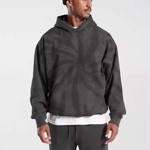 Superventas 2025 nuevo diseño lavado ácido 100% algodón piedra lavado Sudadera con capucha de gran tamaño calle Casual invierno liso teñido cuello con capucha - Product Image 1