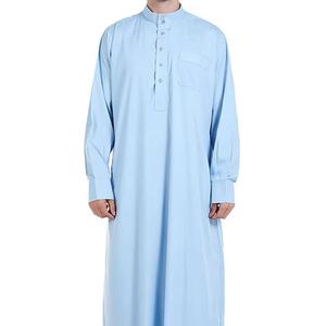 Robes Kaftan Musulmanes Vêtements Islamiques Robes Longues Vintage Loisirs Manches Longues Col Debout Jubba Thobe - Product Image 2