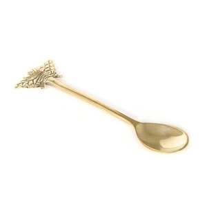 Cuchara de café de latón con pulido mate para manualidades, cucharilla personalizada de tamaño único para el hogar, hotel y restaurante a bajo precio - Product Image 3