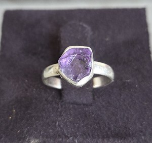 Enhanced Amethyst Ring, Bohemian Style 925 Silver, Wholesale Customizable Irregular Gemstone Jewelry - Product Image 2
