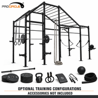 Système de musculation multi-stations Commercial Gym Rig Rack pour Squat, Barres de suspension et Entraînement en suspension
