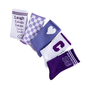 Tiras de algodón puro Patrón colorido Calle Hip-hop Hombres Calcetines - Product Image 6